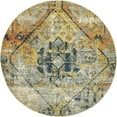 thumbnail image 1 of Unique Loom Monterey Collection Area Rug - Causeway (8' Round Beige/Blue), 1 of 6