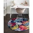 thumbnail image 1 of Unique Loom Ariel Collection Area Rug - Cay (4' Round Multi/Black), 1 of 7