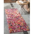 thumbnail image 1 of Unique Loom Champagne Chromatic Rug , 2' 2" x 6' 0" , Magenta, 1 of 6