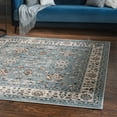 thumbnail image 1 of Unique Loom Charlotte Collection Area Rug - Carmel (10' Square Aqua Blue/Terracotta), 1 of 6