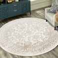 thumbnail image 1 of Unique Loom Charlotte Collection Area Rug - Carmel (12' Round Ivory/Light Brown), 1 of 6