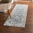 thumbnail image 1 of Unique Loom Charlotte Collection Area Rug - Carmel (2' x 8' Runner Aqua Blue/Terracotta), 1 of 6