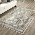 thumbnail image 1 of Unique Loom Charlotte Collection Area Rug - Quail (10' x 14' 1" Rectangle Ivory Aqua/Blue), 1 of 7