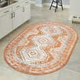 thumbnail image 1 of Unique Loom Charlotte Collection Area Rug - Quail (6' 1" x 9' Oval Terracotta/Light Blue), 1 of 6