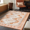 thumbnail image 1 of Unique Loom Charlotte Collection Area Rug - Quail (6' 1" x 9' Rectangle Terracotta/Light Blue), 1 of 6