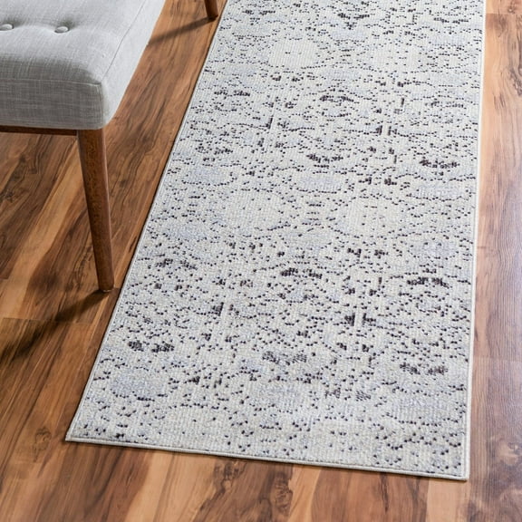 Unique Loom Charm Collection Area Rug - Horeshoe (2' 2" x 6' 1" Runner Light Gray/Brown)