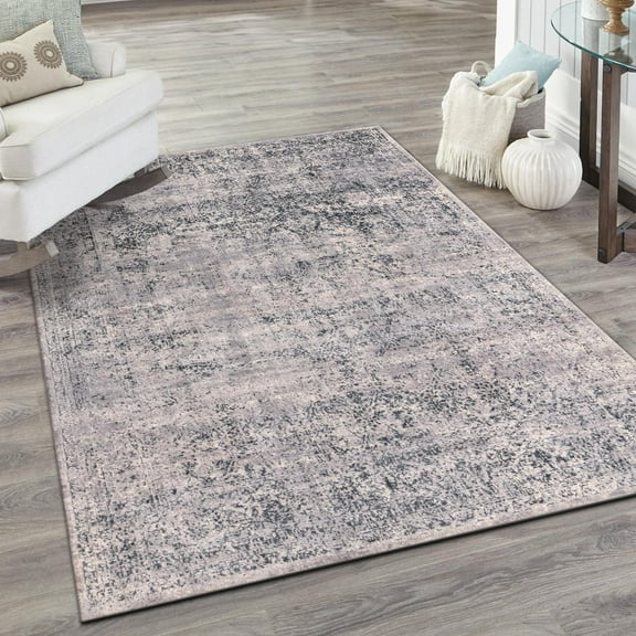 Unique Loom Chateau Collection Area Rug - Jefferson (6' 1" x 9' Rectangle Blue Gray/Beige)