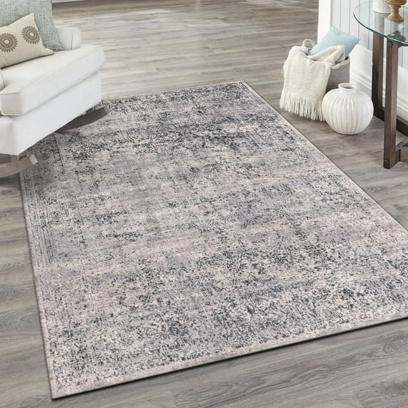 Unique Loom Chateau Collection Area Rug - Jefferson (7' 10" x 10' Rectangle Blue Gray/Beige)