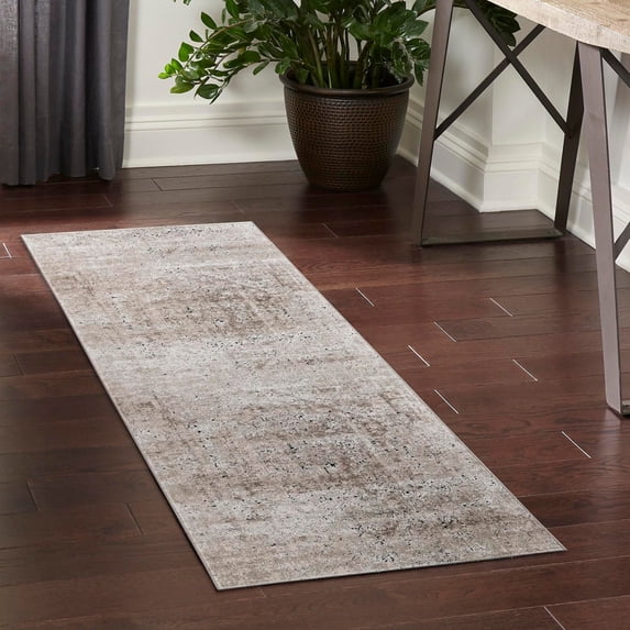 Unique Loom Chateau Collection Area Rug - Quincy (2' 7" x 10' Runner Beige/Brown)