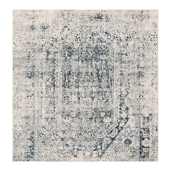 Unique Loom Chateau Collection Area Rug - Quincy (5' 3" Square Gray/Beige)