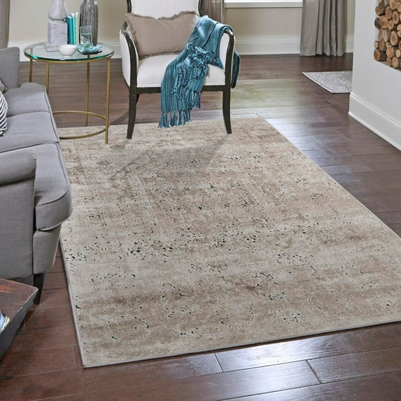 Unique Loom Chateau Collection Area Rug - Quincy (9' x 12' Rectangle Beige/Brown)