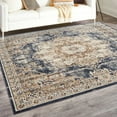thumbnail image 1 of Unique Loom Chateau Collection Area Rug - Roosevelt (6' 1" Square Dark Blue/Beige), 1 of 6