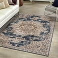 thumbnail image 1 of Unique Loom Chateau Collection Area Rug - Roosevelt (6' 1" x 9' Rectangle Dark Blue/Beige), 1 of 7