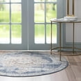 thumbnail image 1 of Unique Loom Chateau Collection Area Rug - Roosevelt (7' 10" Round Slate Blue/Beige), 1 of 7