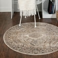 thumbnail image 1 of Unique Loom Chateau Collection Area Rug - Wilson (7' 10" Round Beige/Blue), 1 of 7
