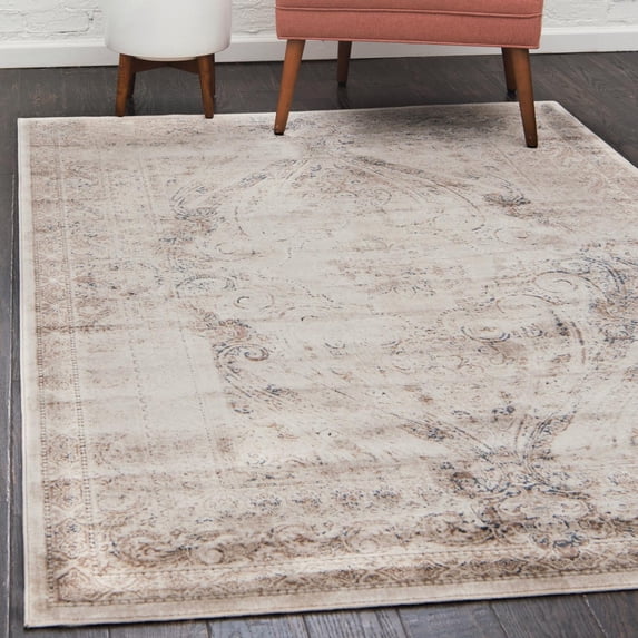 Unique Loom Chateau Wilson Rug, Beige (8' 0 x 10' 0)