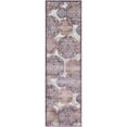 thumbnail image 1 of Unique Loom Chatsworth Aberdeen Rug Violet/Ivory 2' x 7' 1" Runner Polka Dots Country Perfect For Bathroom Hallway Mud Room Laundry Room, 1 of 4