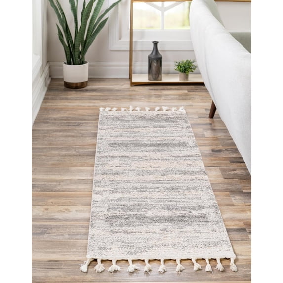 Unique Loom Chattanooga Cherokee Rug , 2' 0" x 6' 0" ,Sand