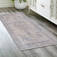 thumbnail image 1 of Unique Loom Chenille Jute Collection Area Rug - Amba (2' 2" x 8' Runner Blue/Ivory), 1 of 6