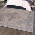 thumbnail image 1 of Unique Loom Chenille Jute Collection Area Rug - Amba (7' 10" Square Blue/Ivory), 1 of 6