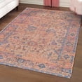 thumbnail image 1 of Unique Loom Chenille Jute Collection Area Rug - Laxmi (6' 1" x 9' Rectangle Peach pink/Beige), 1 of 6
