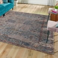 thumbnail image 1 of Unique Loom Chenille Jute Collection Area Rug - Laxmi (7' 10" Square Teal blue/Green), 1 of 6