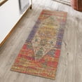 thumbnail image 1 of Unique Loom Chenille Jute Collection Area Rug - Raj (2' 2" x 6' 1" Runner Multi/Blue), 1 of 6