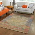 thumbnail image 1 of Unique Loom Chenille Jute Collection Area Rug - Raj (4' 1" x 6' 1" Rectangle Multi/Blue), 1 of 6