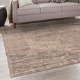 thumbnail image 1 of Unique Loom Chenille Jute Collection Area Rug - Raj (7' 10" Square Natural/Light Brown), 1 of 6