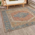 thumbnail image 1 of Unique Loom Chenille Jute Collection Area Rug - Rambagh (7' 10" Square Orange Yellow/Ivory), 1 of 6