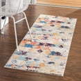 thumbnail image 1 of Unique Loom Vivid Collection Area Rug - Chennai (2' x 6' Runner Ivory/Blue), 1 of 7