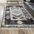 thumbnail image 1 of Unique Loom Cherokee Collection Area Rug - Boone (7' 10" x 10' Rectangle Fossil Gray/Black), 1 of 12