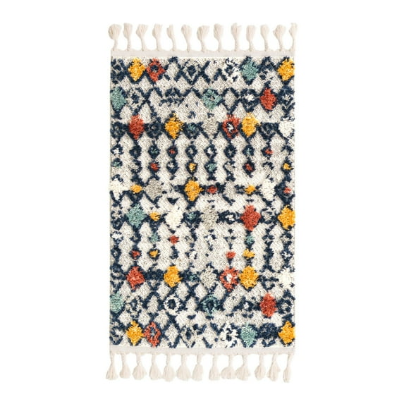 Unique Loom Cherokee Collection Area Rug - Clemson (2' x 3' 2" Rectangle Multi/Navy Blue)