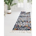 thumbnail image 1 of Unique Loom Cherokee Collection Area Rug - Clemson (2' x 8' Runner Multi/Navy Blue), 1 of 7