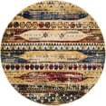 thumbnail image 1 of Unique Loom District Collection Area Rug - Chesapeake (5' Round Multi/Beige), 1 of 6