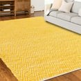 thumbnail image 1 of Unique Loom Chindi Chevron Collection Area Rug - Claire (10' x 14' 1" Rectangle Yellow/Ivory), 1 of 7
