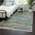 thumbnail image 1 of Unique Loom Chindi Chevron Collection Area Rug - Claire (4' 1" x 6' 1" Rectangle Green/Ivory), 1 of 7