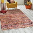 thumbnail image 1 of Unique Loom Chindi Chevron Collection Area Rug - Claire (4' 1" x 6' 1" Rectangle Multi/Black), 1 of 7
