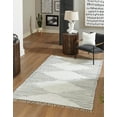 thumbnail image 1 of Unique Loom Chindi Cotton Collection Area Rug - Briah (9' x 12' Rectangle White/Black), 1 of 7