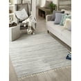 thumbnail image 1 of Unique Loom Chindi Cotton Collection Area Rug - Striped (2' 2" x 3' Rectangle Gray/Ivory), 1 of 7