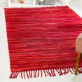 thumbnail image 1 of Unique Loom Chindi Cotton Collection Area Rug - Striped (9' x 12' Rectangle Red/Burgundy), 1 of 8