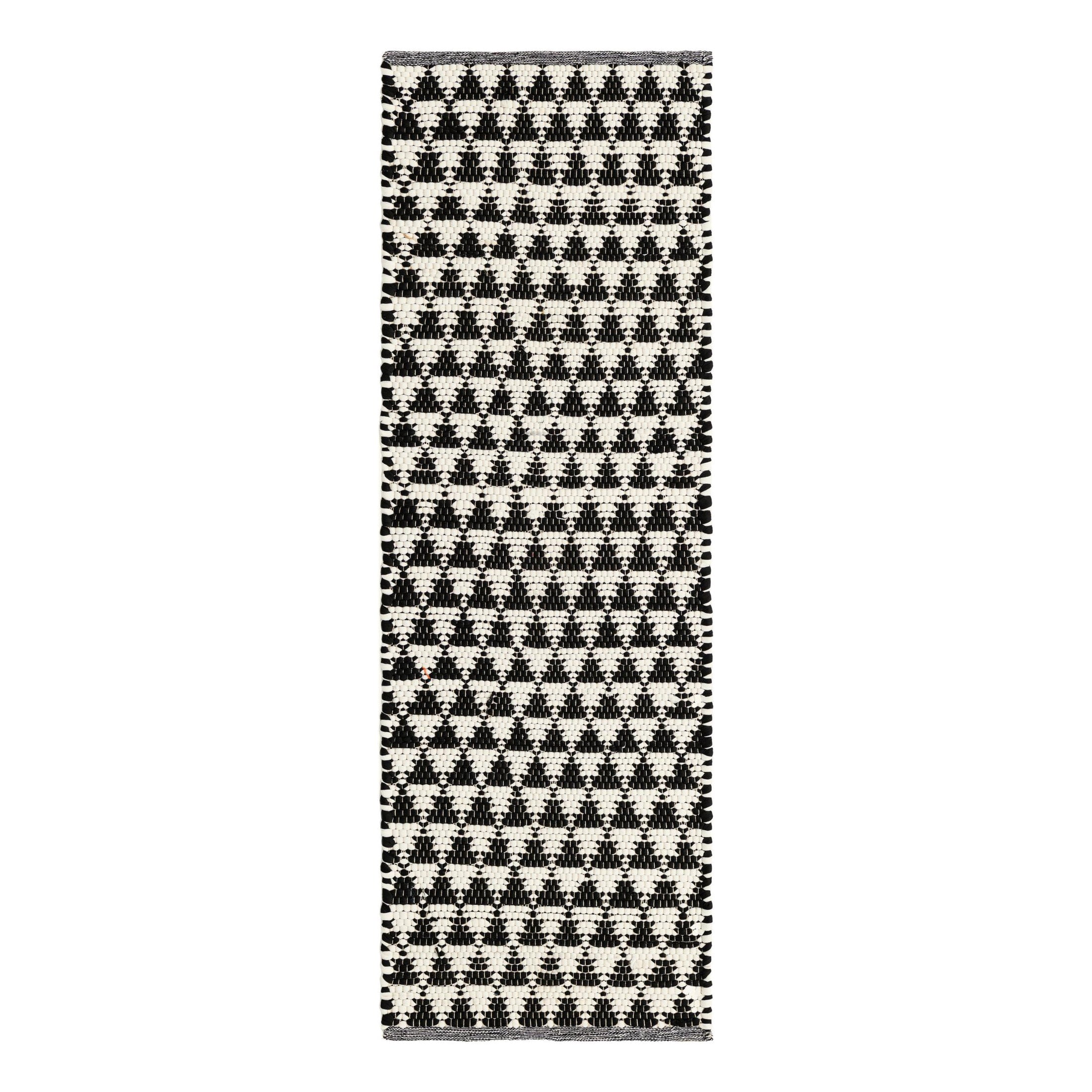 Unique Loom Chindi Jute Collection Area Rug (2' 2" x 6' 1" Runner Black and White)