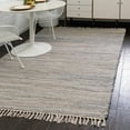 thumbnail image 1 of Unique Loom Chindi Jute Collection Area Rug (2' x 3' 1" Rectangle Blue/Navy Blue), 1 of 13