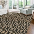 thumbnail image 1 of Unique Loom Chindi Jute Collection Area Rug (4' 1" x 6' 1" Rectangle Black/Navy Blue), 1 of 13