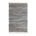 thumbnail image 1 of Unique Loom Chindi Jute Collection Area Rug (4' 1" x 6' 1" Rectangle Blue/Navy Blue), 1 of 11