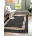 thumbnail image 1 of Unique Loom Chindi Jute Collection Area Rug (8' x 11' Rectangle Black/Navy Blue), 1 of 7