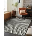 thumbnail image 1 of Unique Loom Chindi Jute Collection Area Rug (8' x 11' Rectangle White Black), 1 of 5