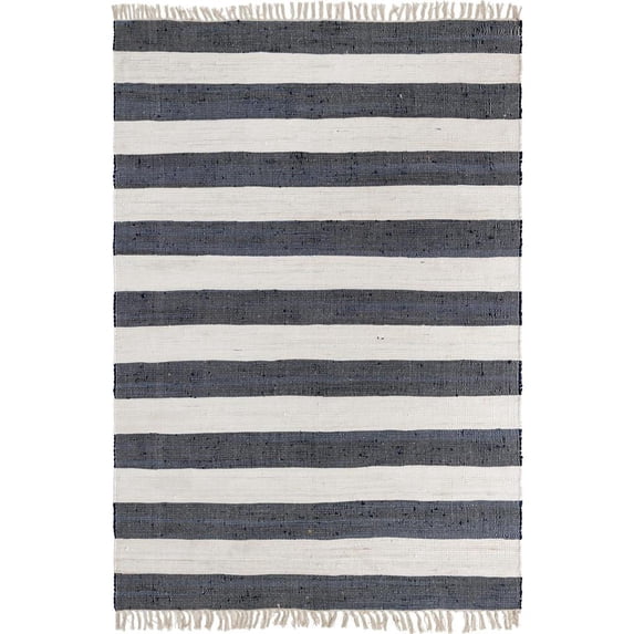Unique Loom Rectangular 7x10 Rug in Navy Blue (3153113)
