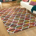 thumbnail image 1 of Unique Loom Chindi Trellis Collection Area Rug - Arabesque (8' x 11' Rectangle Multi/Black), 1 of 8