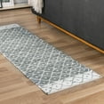 thumbnail image 1 of Unique Loom Chindi Trellis Collection Area Rug - Sand (2' 2" x 6' 1" Runner Gray/Ivory), 1 of 7